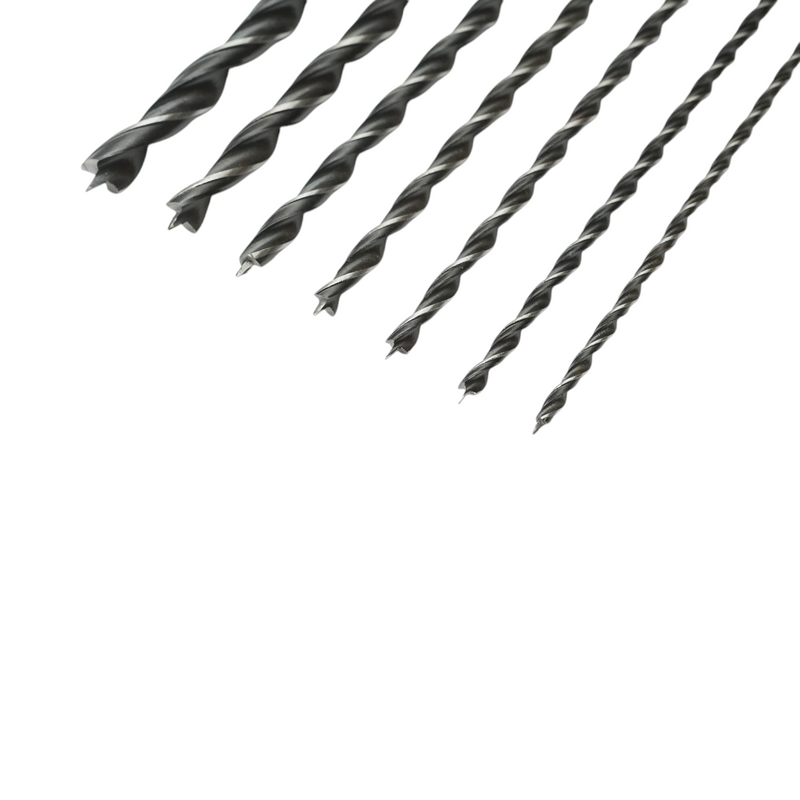 Set di 7 punte per legno, 4–12 mm, lunghezza 300 mm, con attacco cilindrico