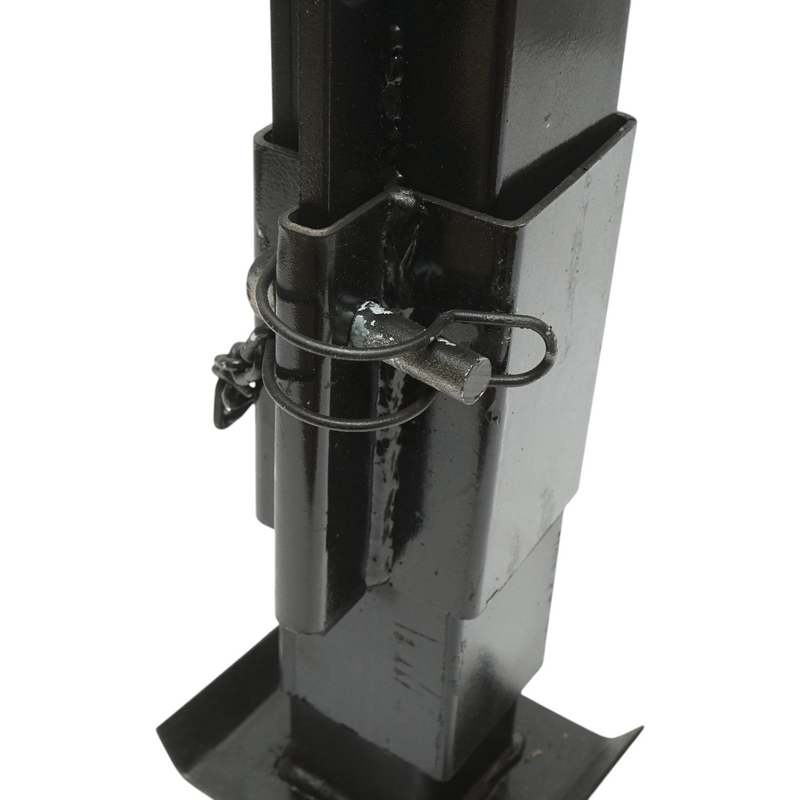 Piede di supporto regolabile per rimorchio con manovella (50 cm), montaggio laterale, cilindro da 80 mm, carico massimo 6.000 kg.
