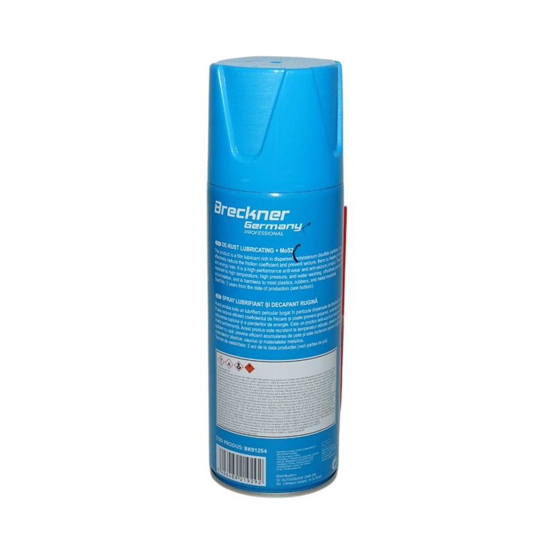 Spray decappante ruggine e lubrificante con disolfuro di molibdeno (MoS₂) 450 ml Breckner Germany