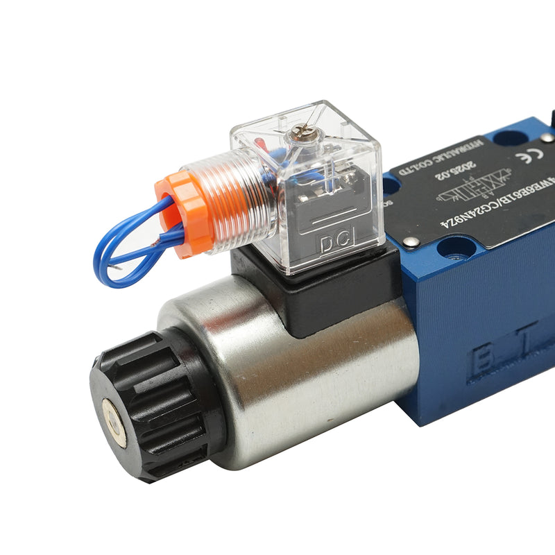 Elettrovalvola direzionale 24 VDC, 25 W, a 6 vie, per il controllo del flusso negli impianti idraulici, HDQX126J 4WE6J61B CG12N9Z4.
