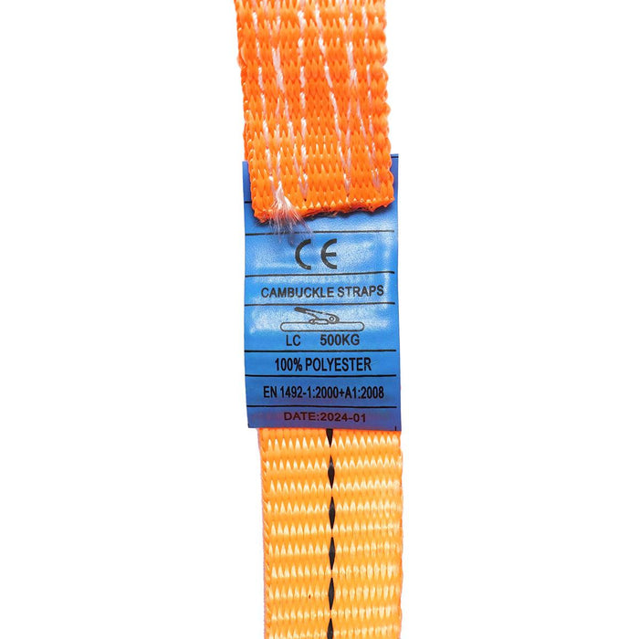 Cinghia di Ancoraggio Merci Cinghia di fissaggio, 2,5m x 25mm, 500kg, Cricchetto