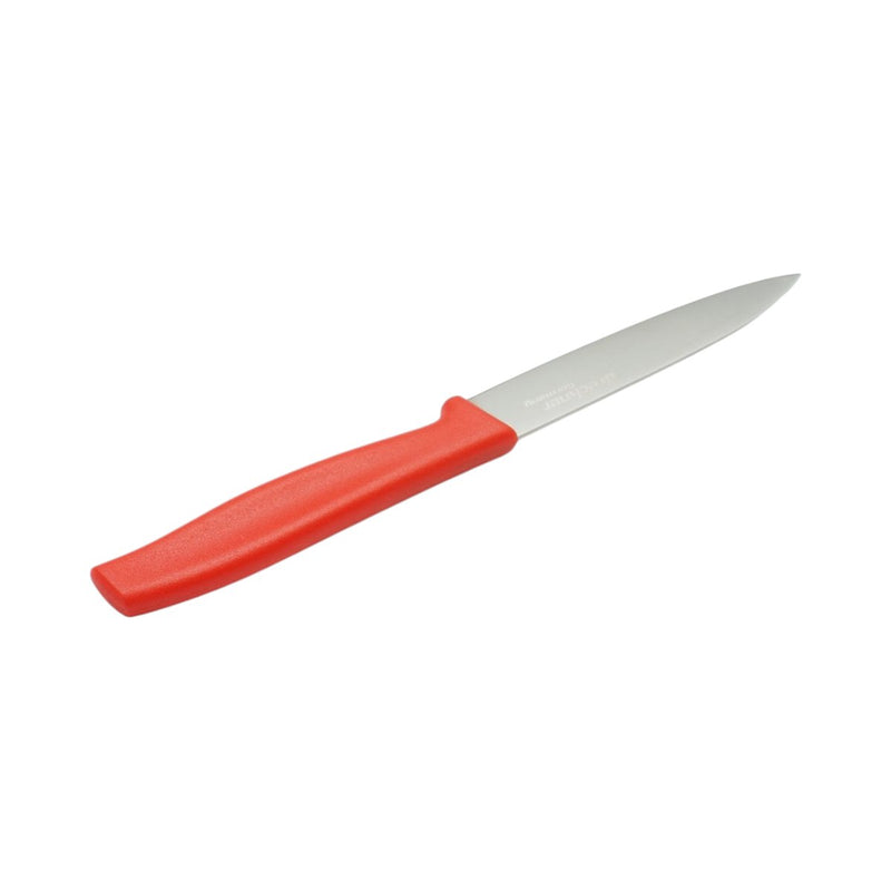 Coltello da pelatura 10 cm, lama in acciaio 5Cr15MoV, manico in PP rosso Breckner Germany