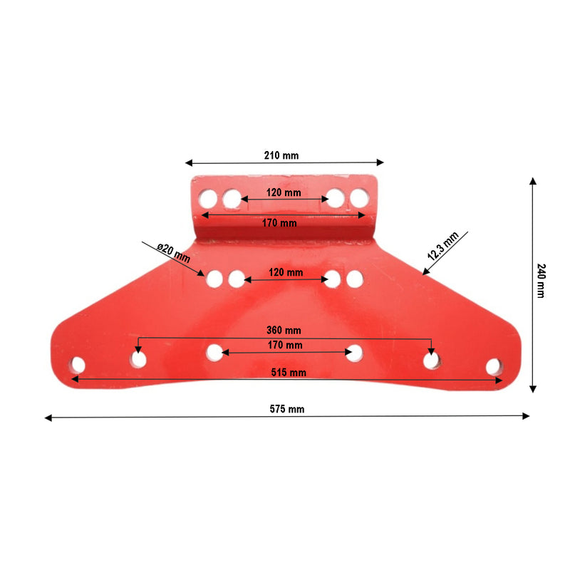 Piastra di fissaggio vomere Kverneland, codici OEM 089418, 11256663