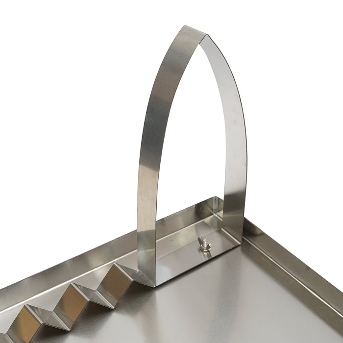 Vassoio in acciaio inossidabile per disopercolare, dimensioni 600x700x30 mm