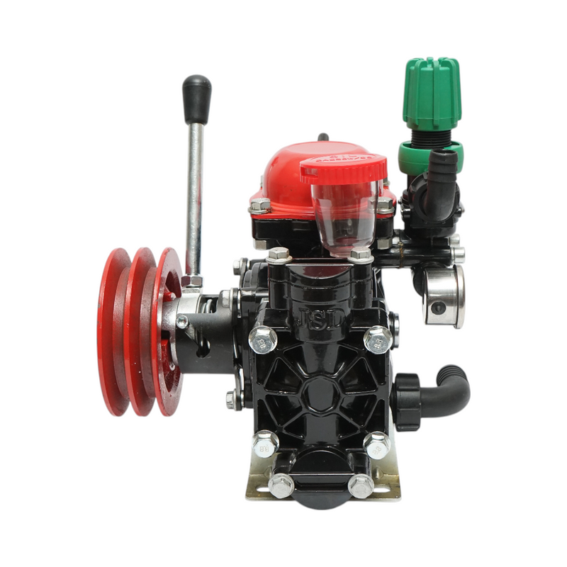 Pompa a 3 membrane (4 CV / 3 kW), portata 30 l/min, pressione 25 bar, velocità 500–600 giri/min