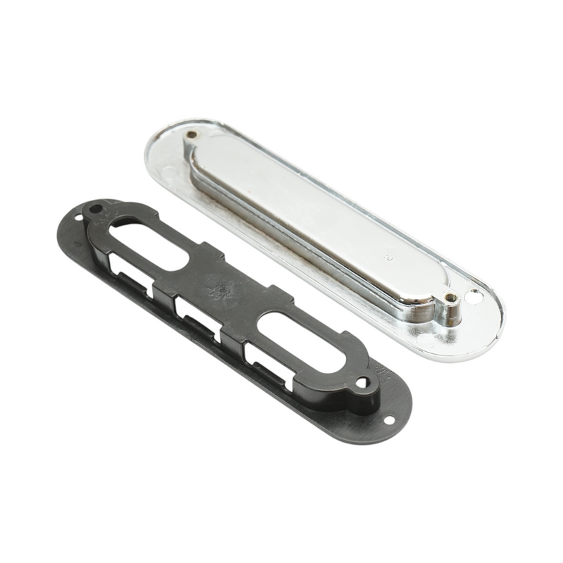 Maniglia a incasso cromata a conchiglia per porta scorrevole 36x150 mm