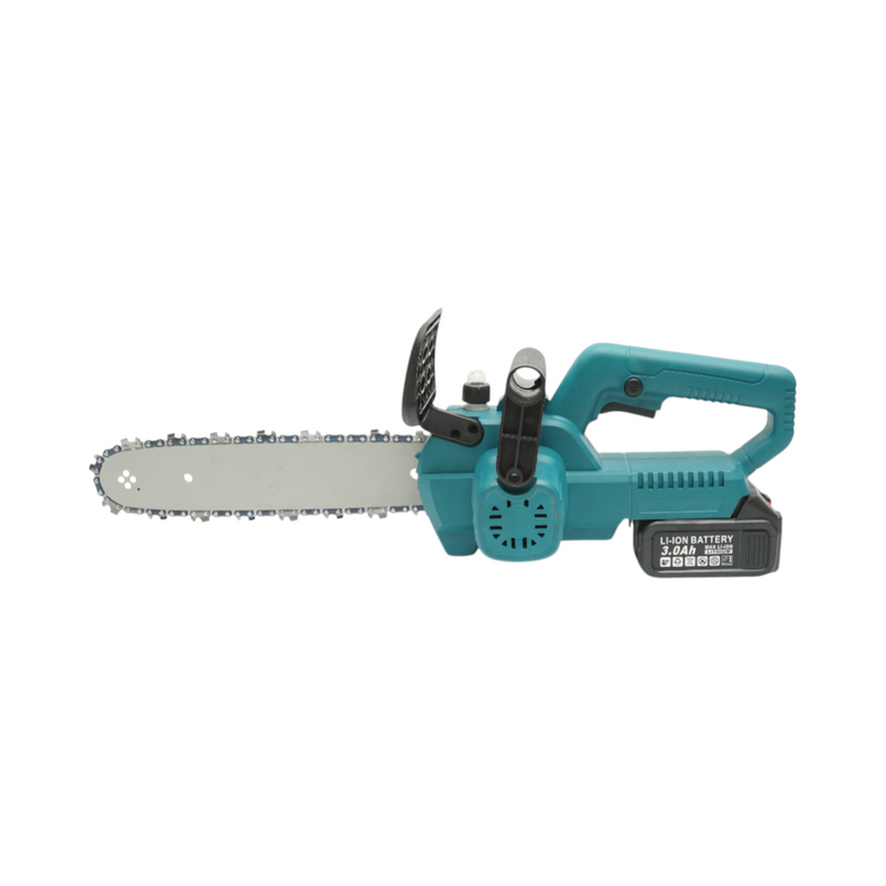 Motosega elettrica con due batterie agli ioni di litio da 36 V e 3 Ah, barra da 12 pollici (300 mm) e velocità di 3800 giri/min. Breckner Germany