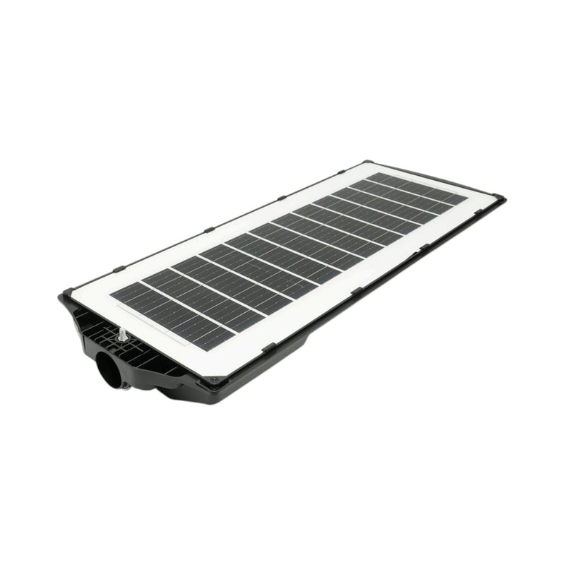 Lampione stradale solare a LED da 300 W con pannello solare da 15 W, batteria LiFePO4 da 12000 mAh, sensore di movimento, telecomando e supporto per palo (IP67) Breckner Germany