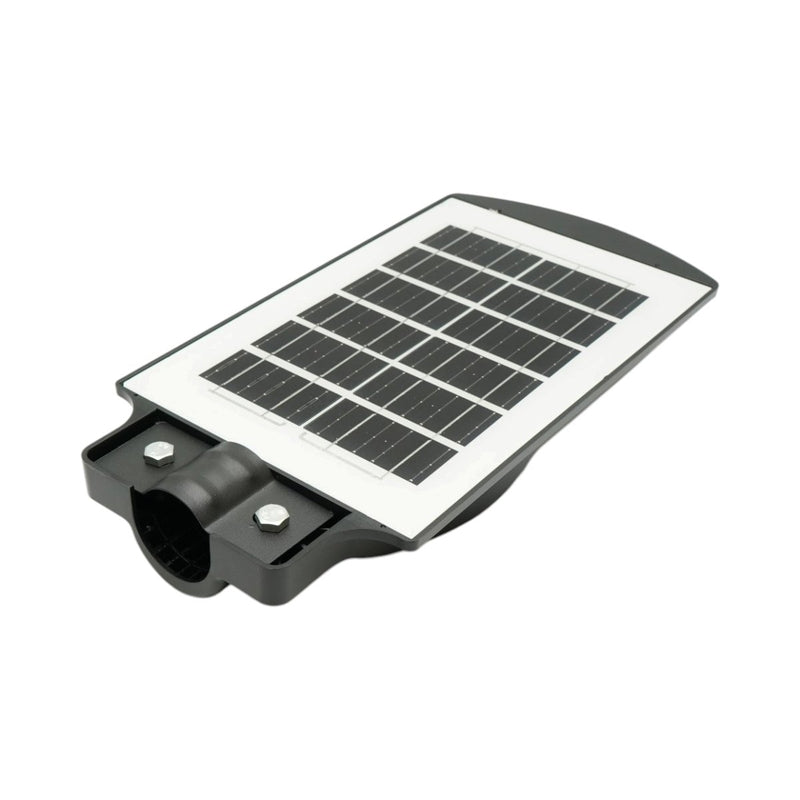 Lampione stradale solare a LED da 50 W con pannello solare da 8 W, batteria LiFePO4 da 4000 mAh, sensore di movimento, telecomando e attacco per palo (IP65) Breckner Germany