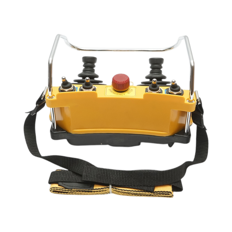 Radiocomando industriale wireless a 380 V CA con doppio joystick e pulsanti, grado di protezione IP65. Breckner Germany
