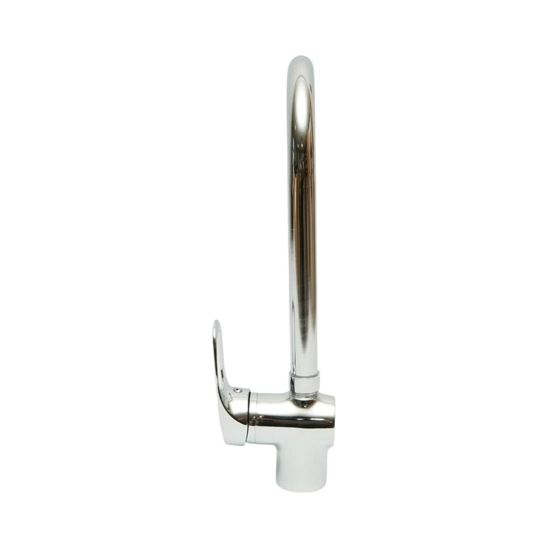Miscelatore per lavello cucina con bocca alta, monocomando, finitura cromo lucido, flessibili inclusi Breckner Germany