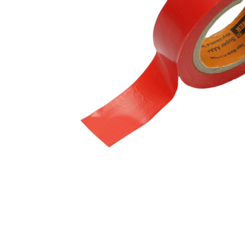 Nastro isolante in vinile rosso 19 mm x 9 m, ignifugo, qualità superiore AAA+ HighPower