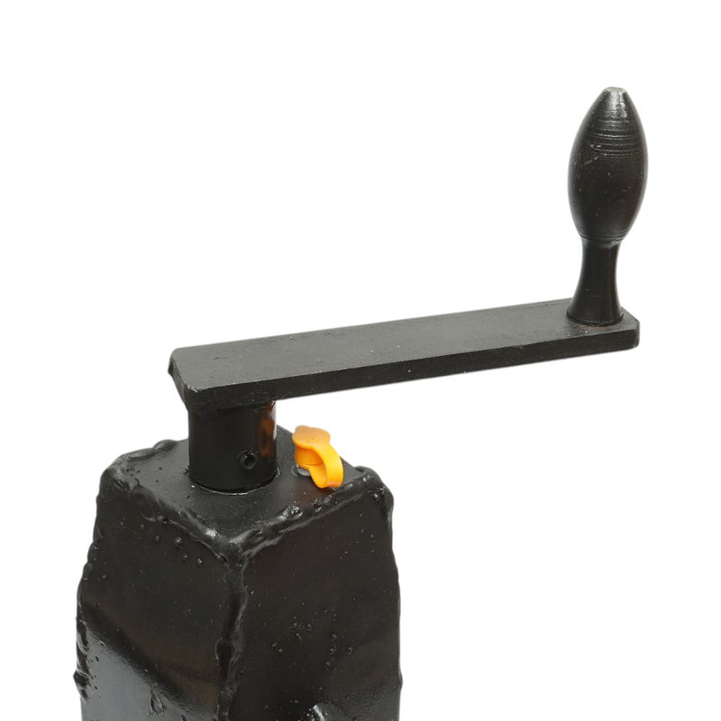 Piede di supporto regolabile per rimorchio con manovella (50 cm), montaggio laterale, cilindro da 80 mm, carico massimo 6.000 kg.