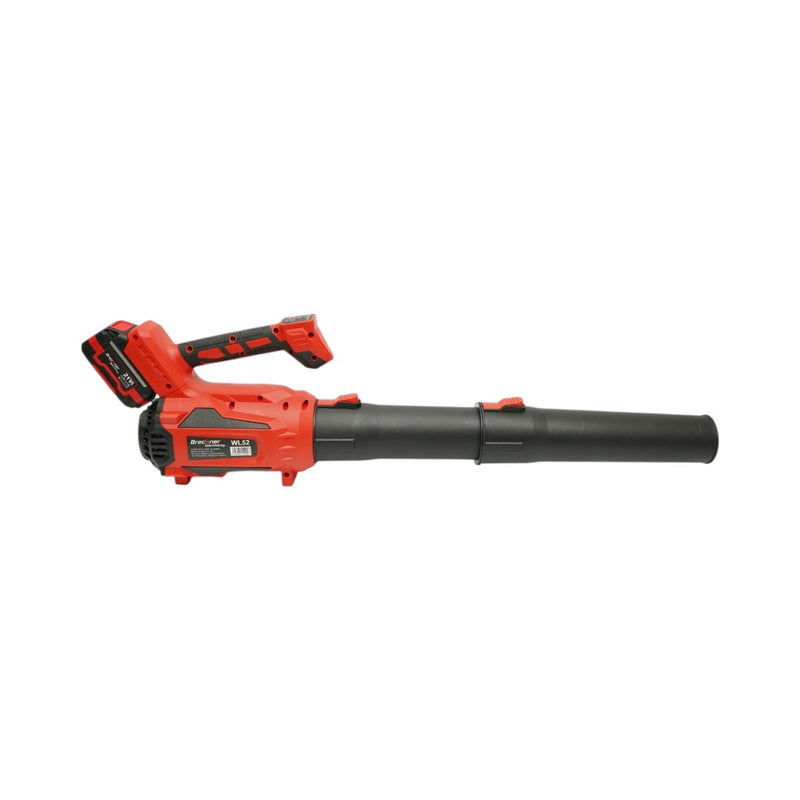 Soffiatore da giardino a batteria con due batterie agli ioni di litio da 21 V e 4 Ah, motore brushless, portata d'aria di 4,5 m³/min, 5 livelli di velocità (0–23.000 giri/min) e modalità Turbo. Breckner Germany