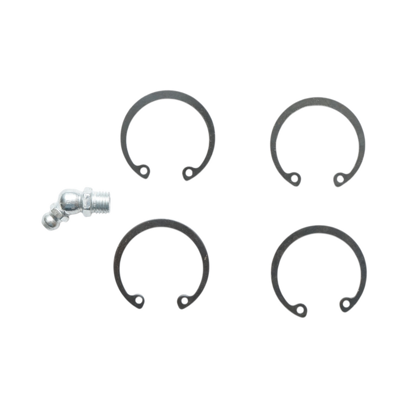 Crociera cardanica T5 30,2 × 80 mm con ingrassatore e anelli di sicurezza