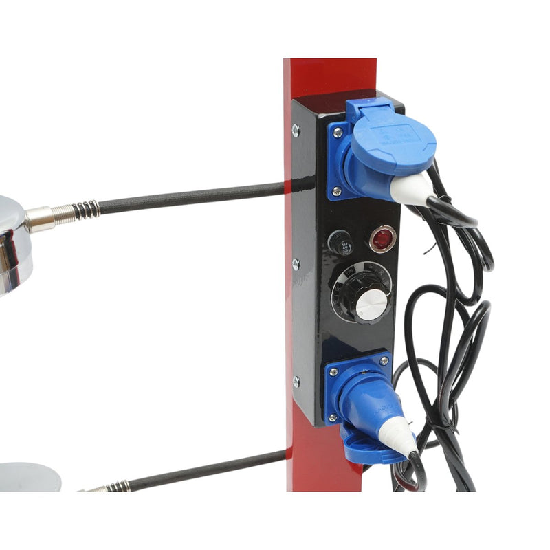 Vulcanizzatore elettrico a caldo per pneumatici THOR, 2x500 W, 220 V, 7 adattatori in alluminio, temperatura regolabile 0-180 °C