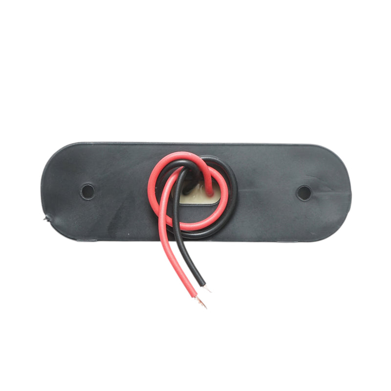 Luce di ingombro laterale a LED ovale 12V-24V, rosso fumé, 3 LED, 87x28x13,5 mm Breckner Germany