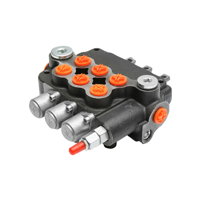 Distributore idraulico a 3 leve, lunghezza cavo 2 m, pressione 250 bar, portata 80 L/min Breckner Germany