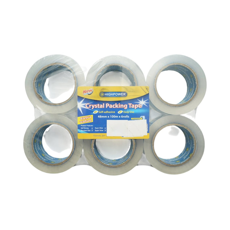 Nastro adesivo trasparente in OPP 48 mm × 100 m per imballaggio HighPower