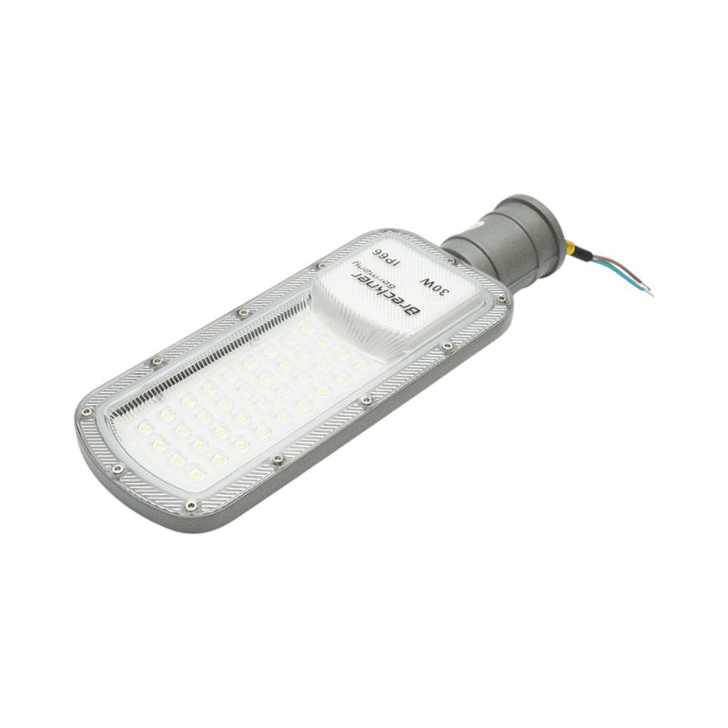 Lampione stradale LED da 30 W, 100-265 V, 6500 K, 3300 lm, montaggio su palo, 285x100x25 mm, IP66 Breckner Germany