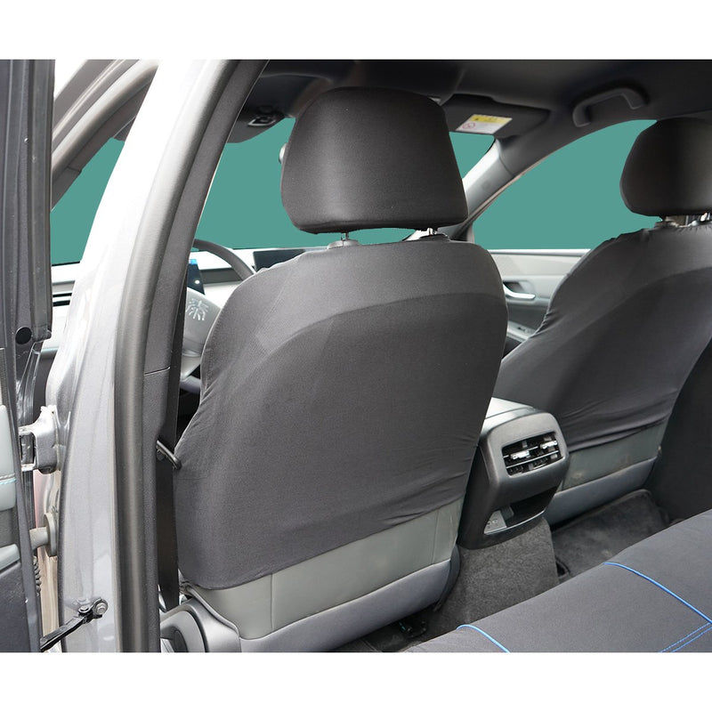 Set coprisedili universali per auto nero-blu, materiale tessile 8 pezzi