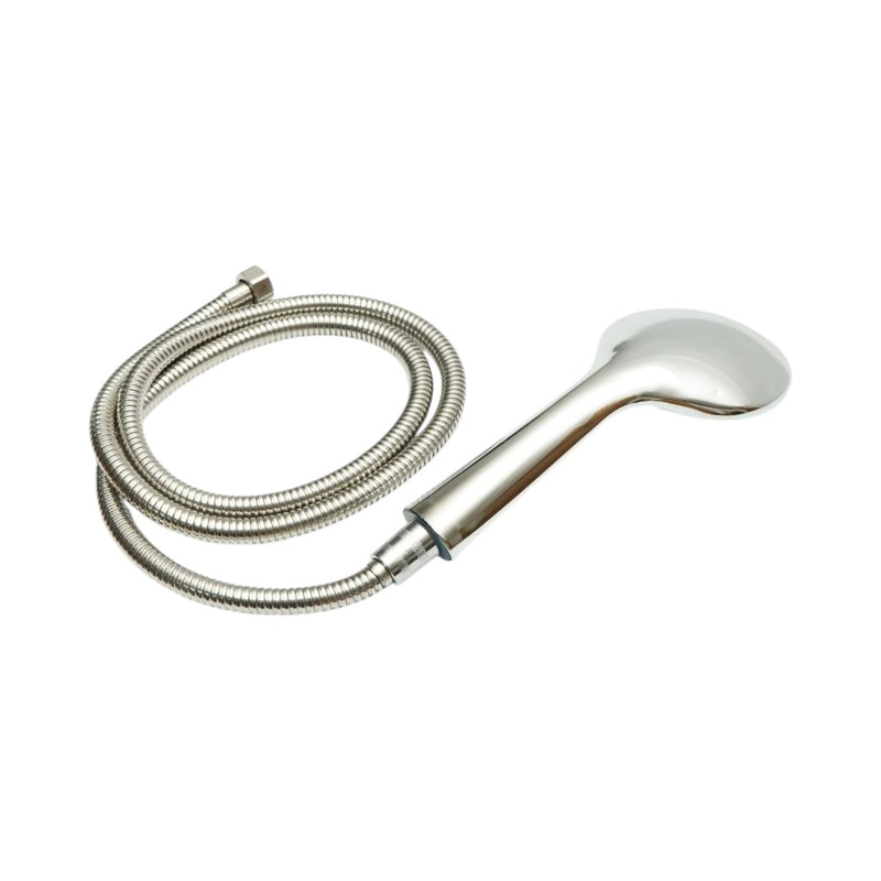 Set doccetta con flessibile zincato da 1,5 m, 5 funzioni, finitura cromo lucido, in plastica (100x240 mm)