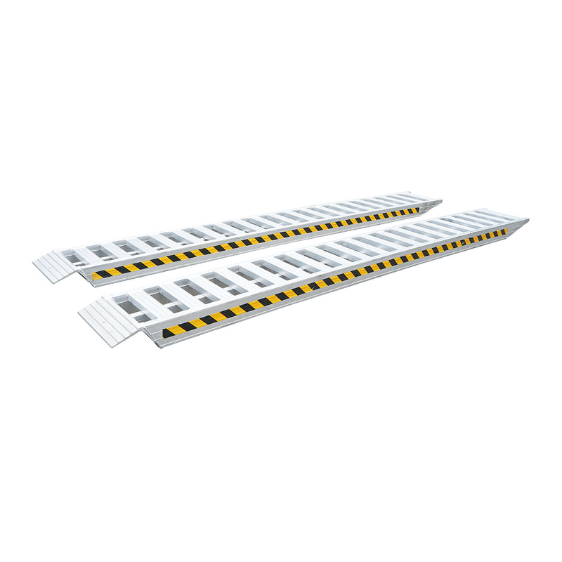 Set di rampe di carico/scarico in alluminio da 8 t, 450x50x15 cm