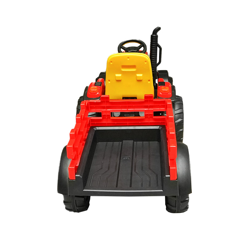 Trattore elettrico con rimorchio, telecomando e batteria – giocattolo per bambini (1980x610x650 mm)