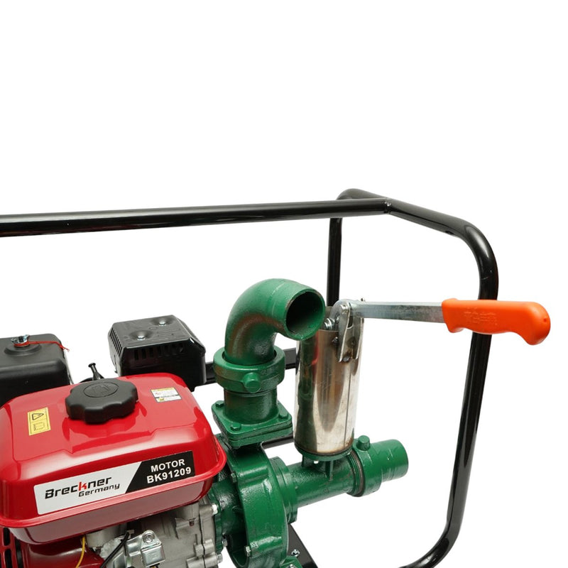 Motopompa a benzina da 7,5 CV, 4 tempi, 212 cc, 3 pollici, portata 60 m³/h, adescamento manuale, profondità di aspirazione 8 m, prevalenza 30 m Breckner Germany
