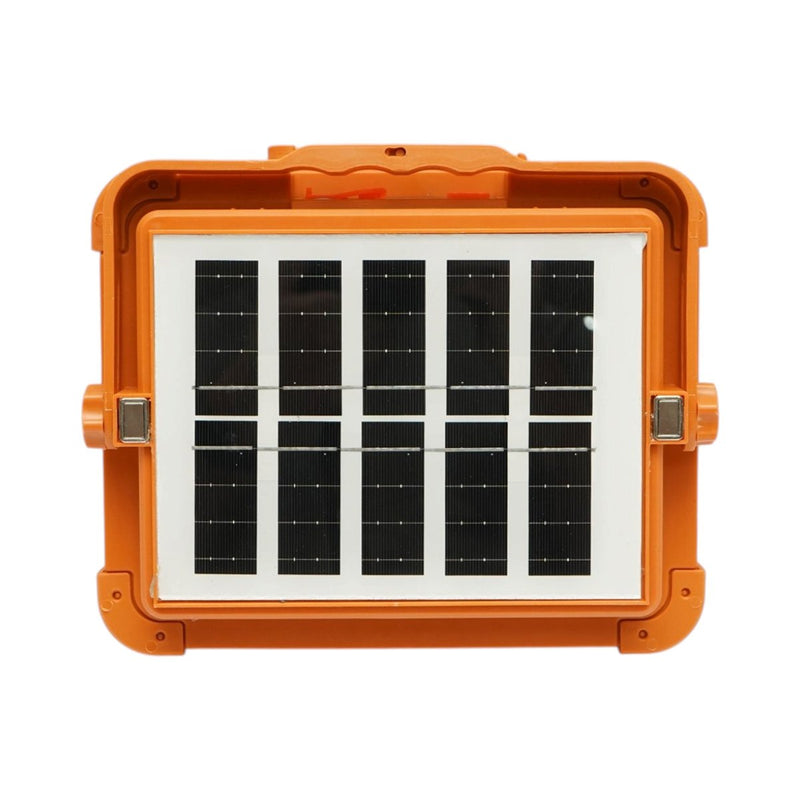 Faretto LED portatile da 500 W con pannello solare da 3 W, batteria da 12.000 mAh, 6 modalità di illuminazione, magnete, gancio e funzione power bank USB. Breckner Germany
