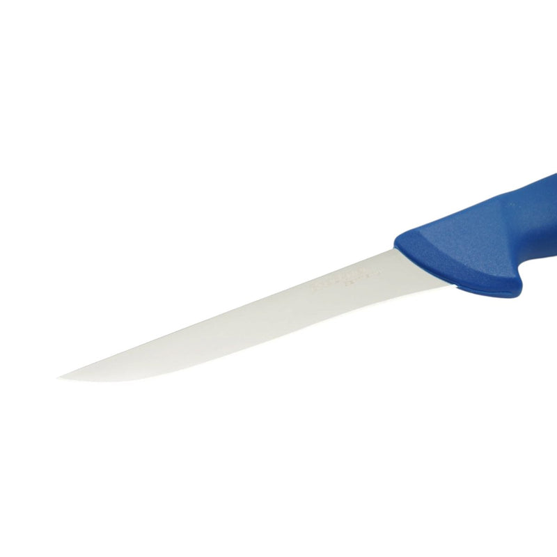 Coltello professionale stretto per disosso da 13 cm, lama in acciaio 5Cr15MoV, manico in nylon blu Breckner Germany
