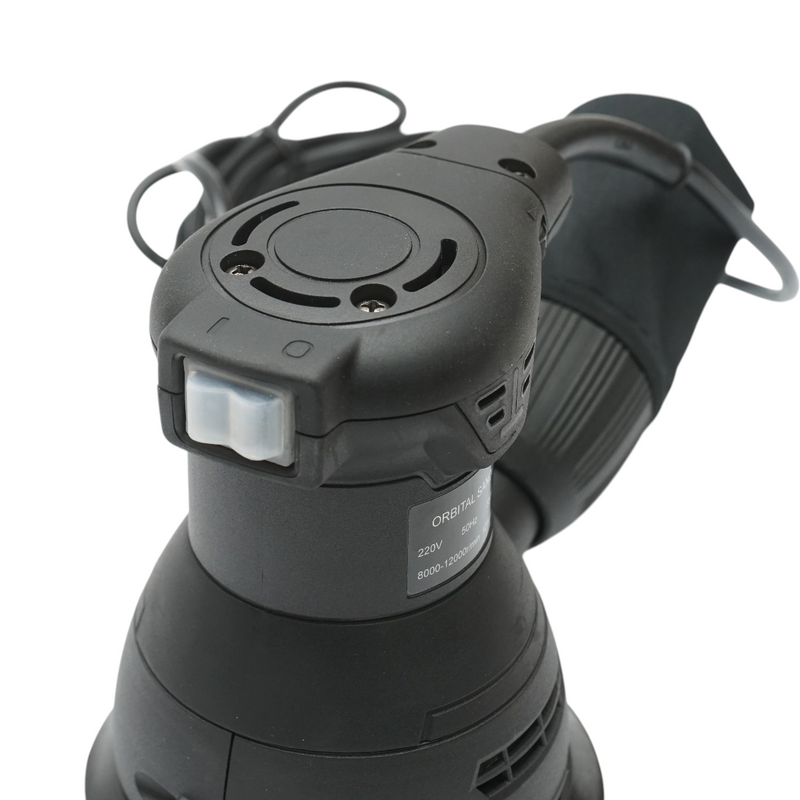 Levigatrice roto-orbitale professionale da 125 mm, 350 W, 220 V, sacchetto raccoglipolvere, 6 velocità (8.000–12.000 giri/min)