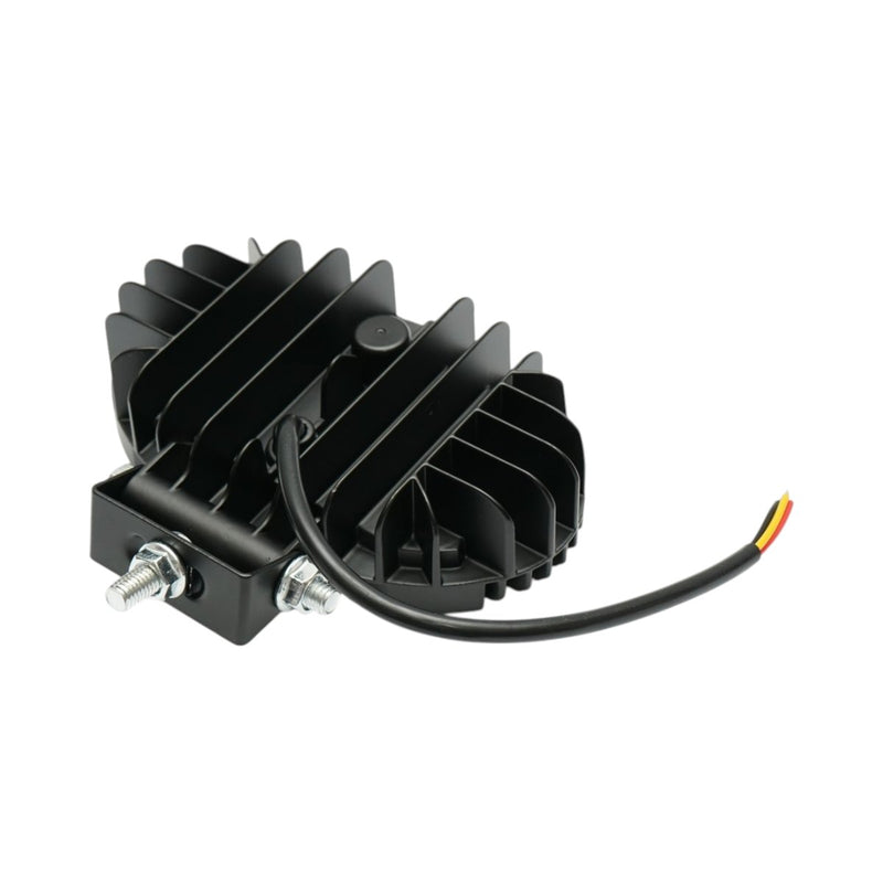 Faro da lavoro a LED ovale con DRL, 17 W, 9-36 V, 54 LED, bianco/giallo, corpo in alluminio, 141x106x38 mm, IP67 Breckner Germany