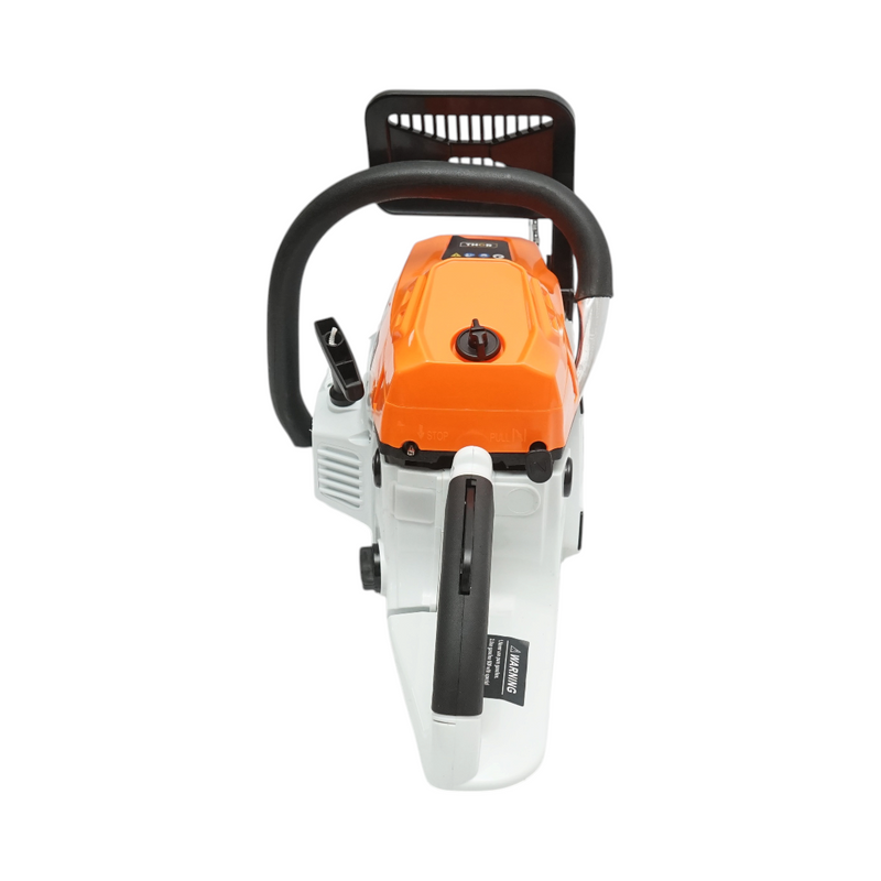 Motosega a scoppio professionale THOR a 2 tempi, 58 cc, 3,3 CV, 8500 giri/min, barra da 18 pollici (450 mm)