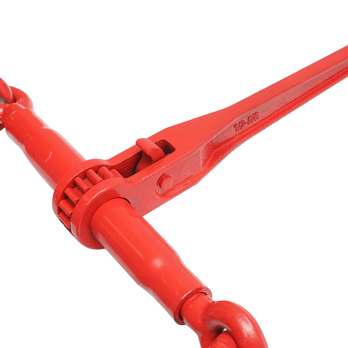 Catena di Ancoraggio con Tenditore a Cricchetto, Capacità di carico 10 tonnellate, lunghezza catena 4 metri, spessore maglia Ø 13 mm.