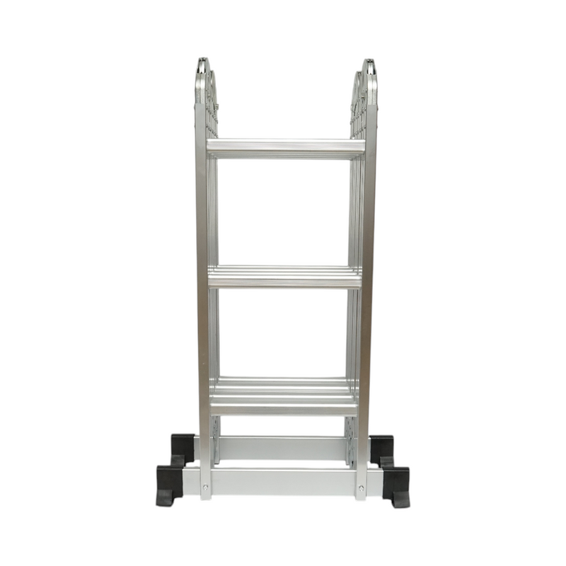 Scala multifunzione in alluminio da 3,7 m, 4x4 pioli, portata massima 150 kg