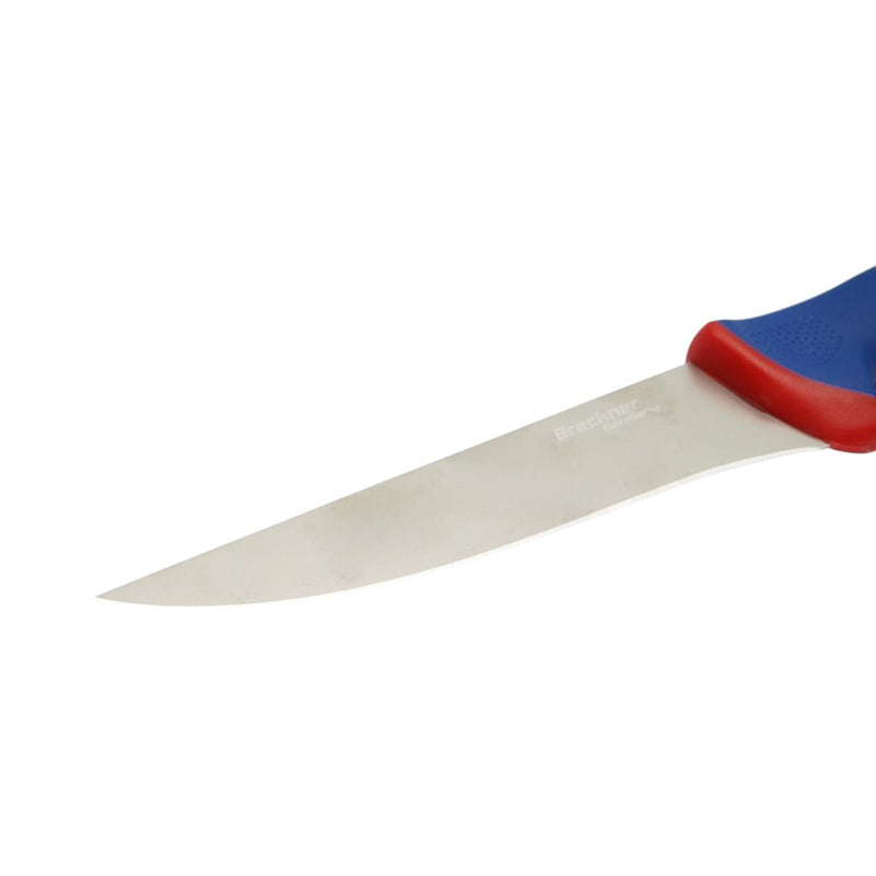 Coltello professionale per disosso da 15 cm, lama in acciaio 5Cr15MoV, manico in nylon blu e rosso. Breckner Germany