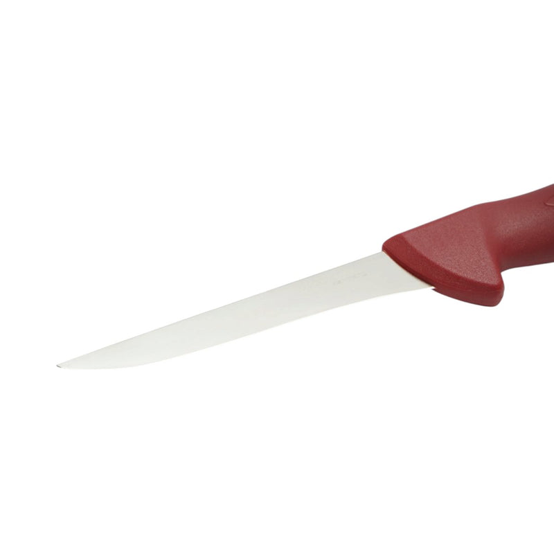 Coltello professionale stretto per disosso da 13 cm, lama in acciaio 5Cr15MoV, manico in nylon rossoBreckner Germany