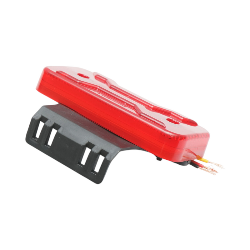 Luce di ingombro laterale a LED rossi con staffa, 12V-24V, 2 funzioni, modello X NEON, 30 LED, 110x52x16 mm Breckner Germany