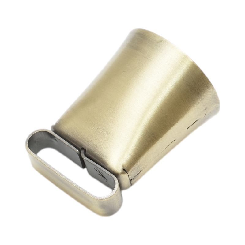 Campanaccio color oro da 3,5 cm per ovini e bovini (stile campana da mucca)