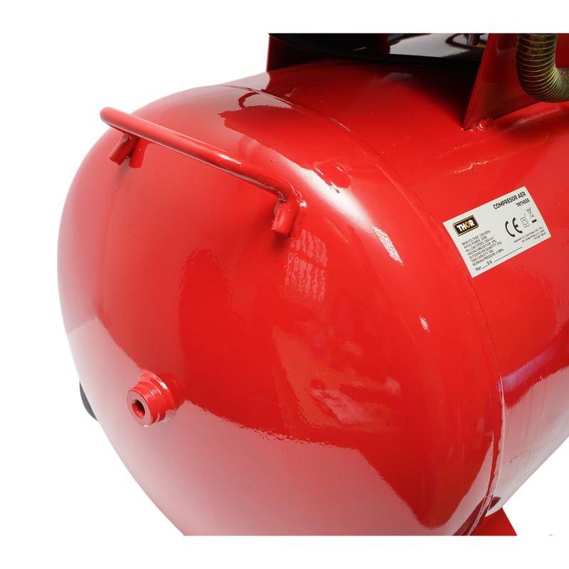 Compressore d'aria 100L, motore a V a 2 cilindri 2,2KW/2HP, pressione massima 8 bar, volume di aspirazione aria 370 L/min THOR
