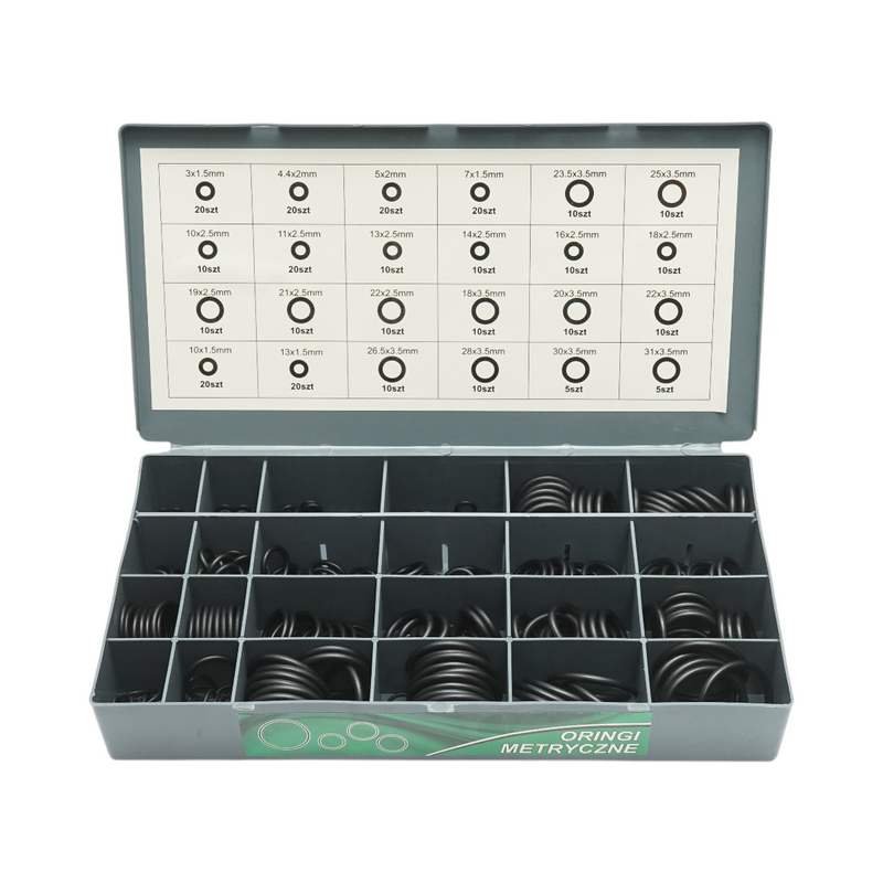 Kit di O-ring in HNBR (pollici/metrici), 900 pezzi