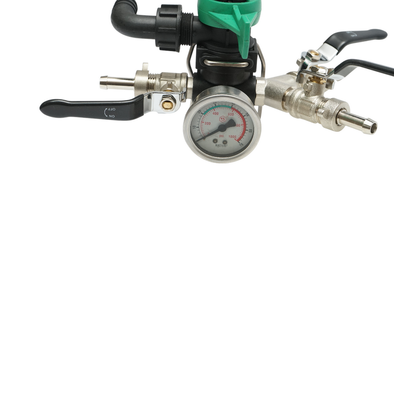 Valvola di controllo a 3 vie per irroratrice, manometro a bagno di glicerina da 1000 PSI
