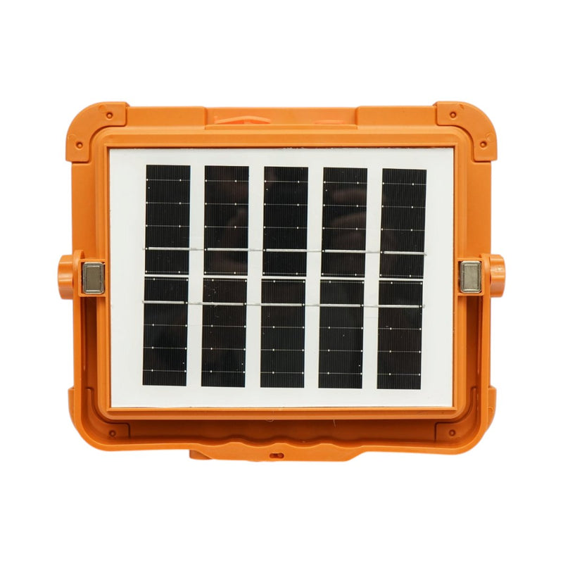 Faretto LED portatile da 200 W con pannello solare da 3 W, batteria da 12.000 mAh, 6 modalità di illuminazione, magnete, gancio e funzione power bank USB. Breckner Germany