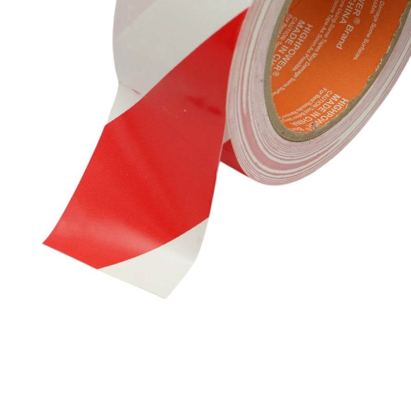 Nastro segnaletico e di marcatura a pavimento HighPower in PVC rosso-bianco 48 mm x 33 m