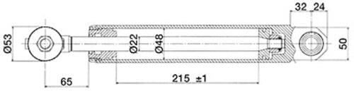 Cilindro servosterzo Case IH, Fiat, New Holland codice OEM 5098112, 5123968, 5189897, 5093753, 1755093753, 5093752, 5097535, 5098051, 5123022, 5173145, 5189888, 904998943, 5125260