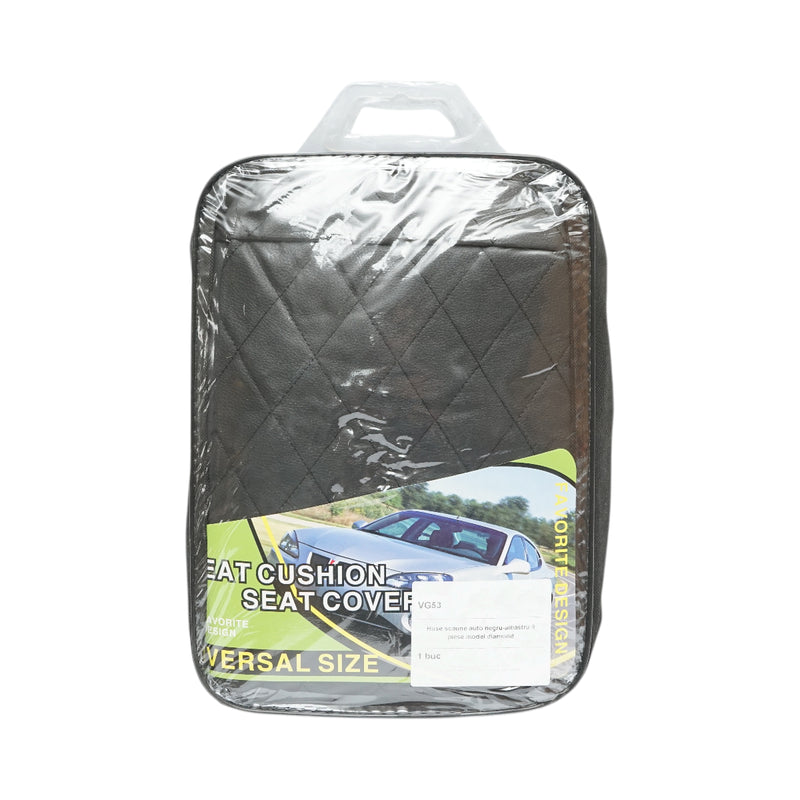 Set coprisedili universali per auto Diamond nero-blu, pelle ecologica trapuntata con tessuto, 9 pezzi
