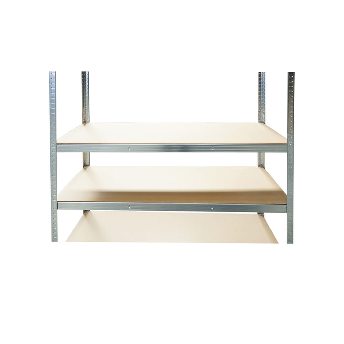 Scaffale in metallo con 5 ripiani in MDF, 180x120x45 cm, 250 kg/ripiano, montaggio senza viti, zincato