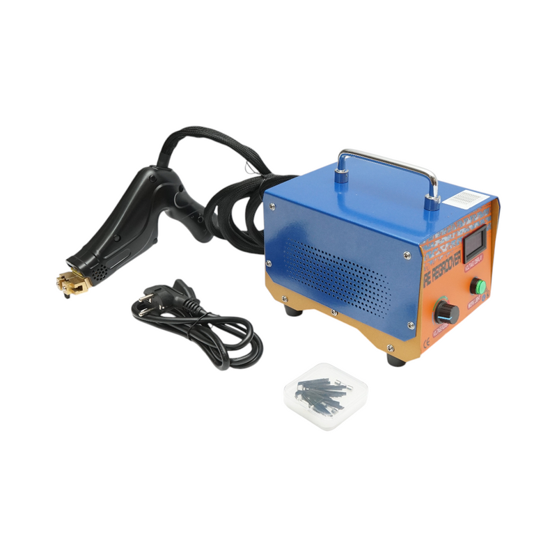 Scanalatore per pneumatici portatile da 1000 W e 220 V, dotato di display digitale, regolazione della tensione e 20 lame di tipo U e V incluse.