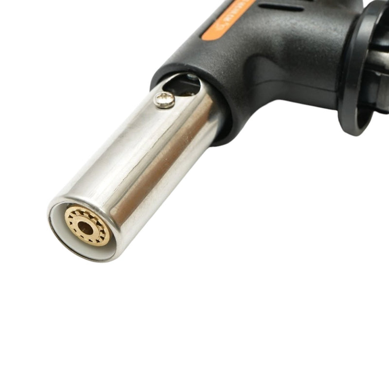 Testina per torcia a gas, accensione piezoelettrica, fiamma regolabile a 1300°C (Flame Gun)